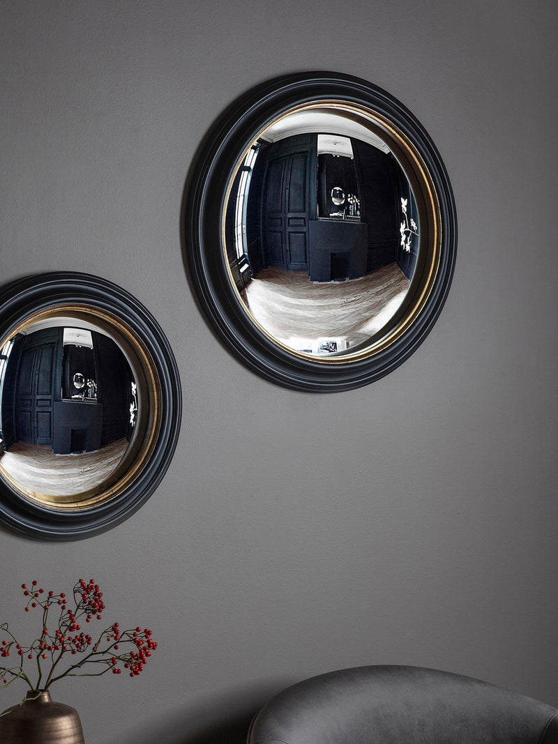 Gallery Direct Rockbourne round mirror 63cm black - British product