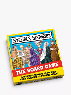 Educational History Board Game with Multiple-Choice Questions and Charades for 2-4 Players Age 8+