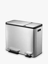 John Lewis EKO Ecocasa 3 Section Recycling Bin, Stainless Steel, 3x 15L- Buy online at McGrocer