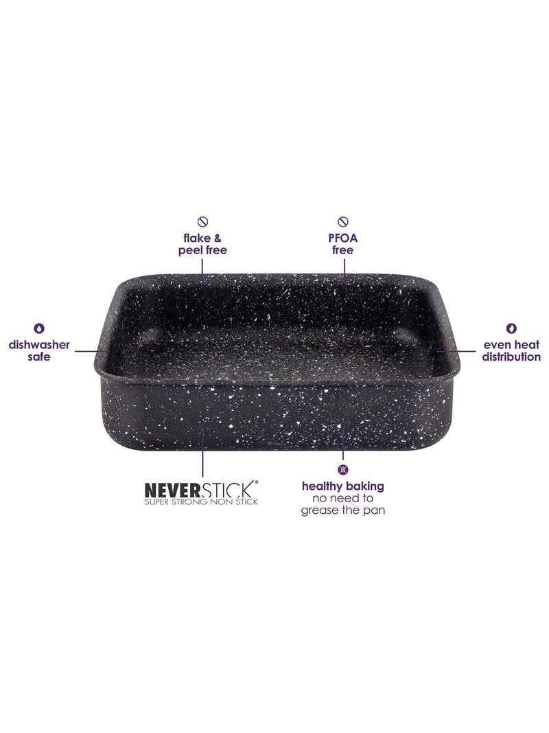 Eaziglide Neverstick non-stick square brownie tin 20cm, imported from the UK