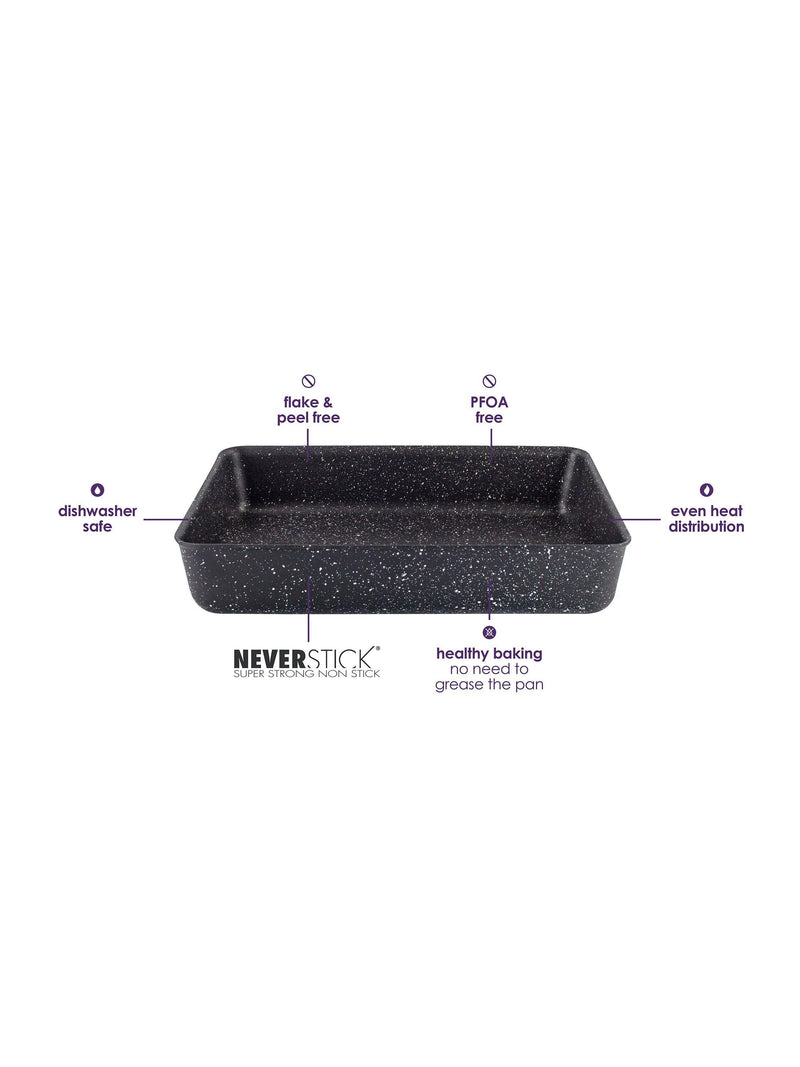 Eaziglide Neverstick non-stick aluminium roaster 35cm, imported from the UK
