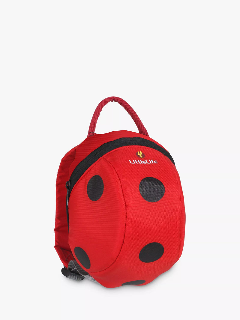 LittleLife red Ladybird toddler backpack with safety harness, UK version