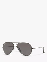 John Lewis Ray-Ban RB3025 Unisex Polarised Aviator Sunglasses, Black/Grey- Buy online at McGrocer