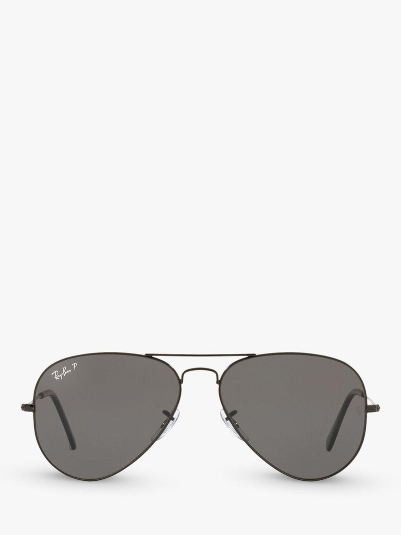 Ray-Ban aviator sunglasses polarised black grey 58mm, imported from the UK