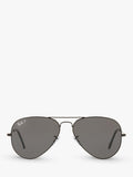 Ray-Ban aviator sunglasses polarised black grey 58mm, imported from the UK