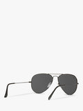 Ray-Ban aviator sunglasses polarised black grey 58mm, imported from the UK
