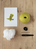 TOFT Mini Gregor T-Rex crochet kit, small toy (British brand)