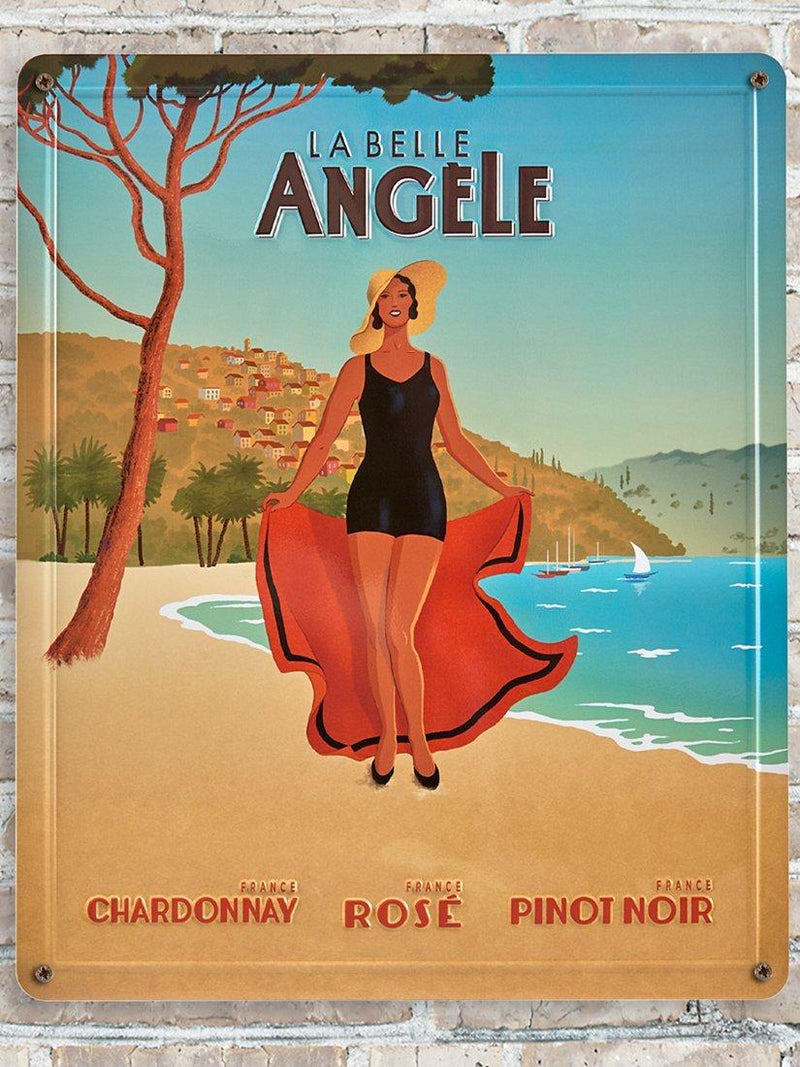 La Belle Angèle wine trio set with Chardonnay, Rosé, and Pinot Noir, 3x 75cl, UK version