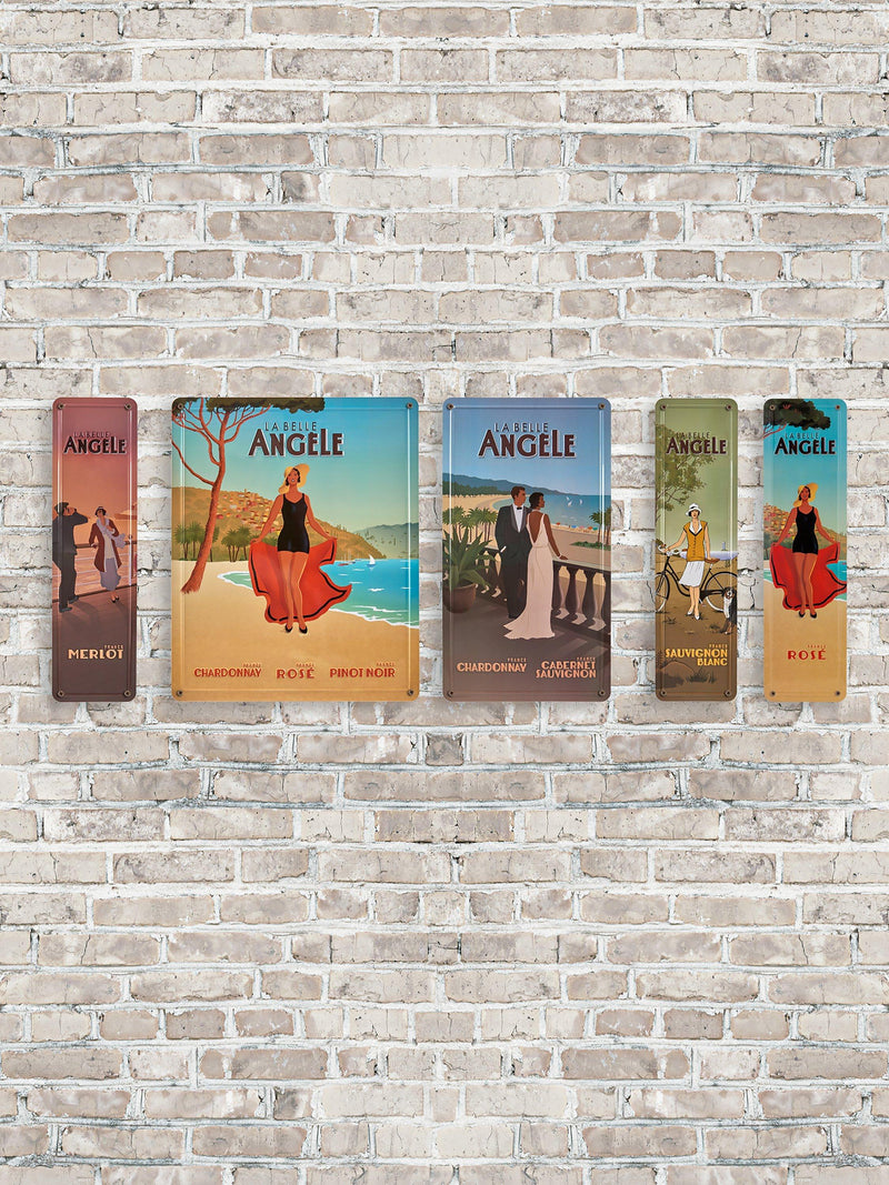 La Belle Angèle wine trio set with Chardonnay, Rosé, and Pinot Noir, 3x 75cl, UK version
