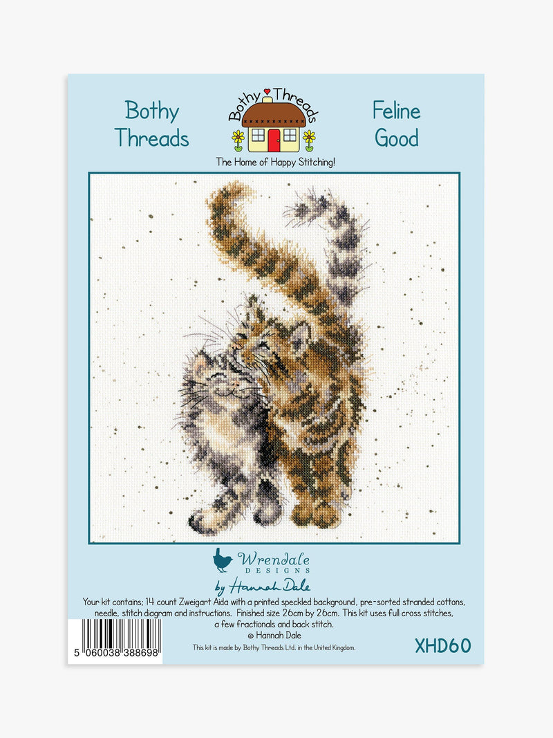 Bothy Threads Feline Good cross stitch kit 26cm, UK version