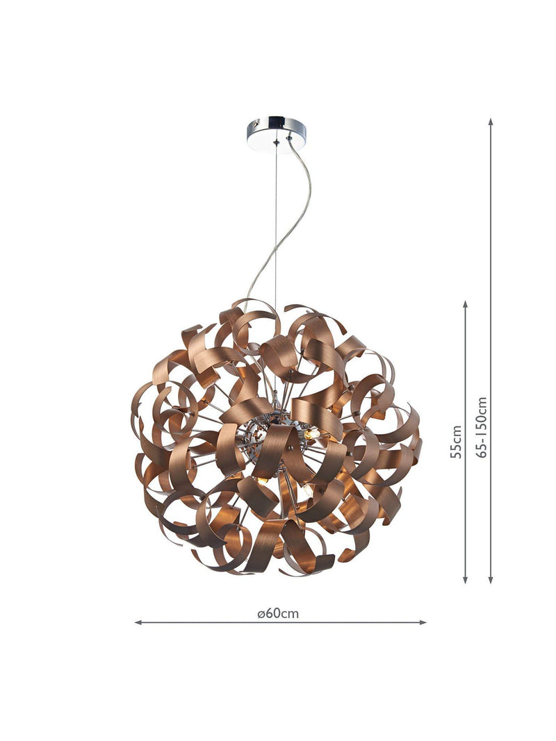 Där Rawley ribbon ceiling light - British product