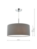 Där Ronda medium pendant ceiling light, UK version