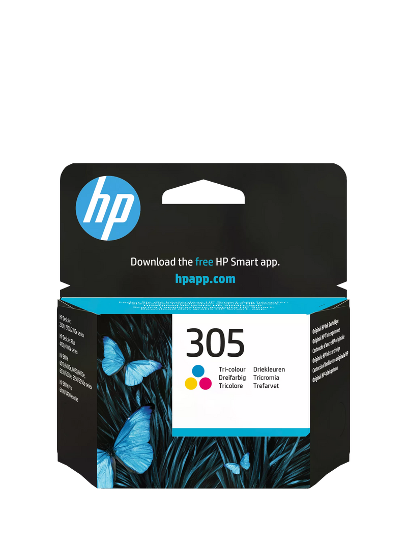 HP 305 Tri-Colour original ink cartridge, UK version
