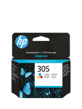 HP 305 Tri-Colour original ink cartridge, UK version
