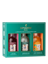 John Lewis Sipsmith Mini Gin Trio with London Dry, Zesty Orange and Lemon Drizzle 3x 5cl- Buy online at McGrocer