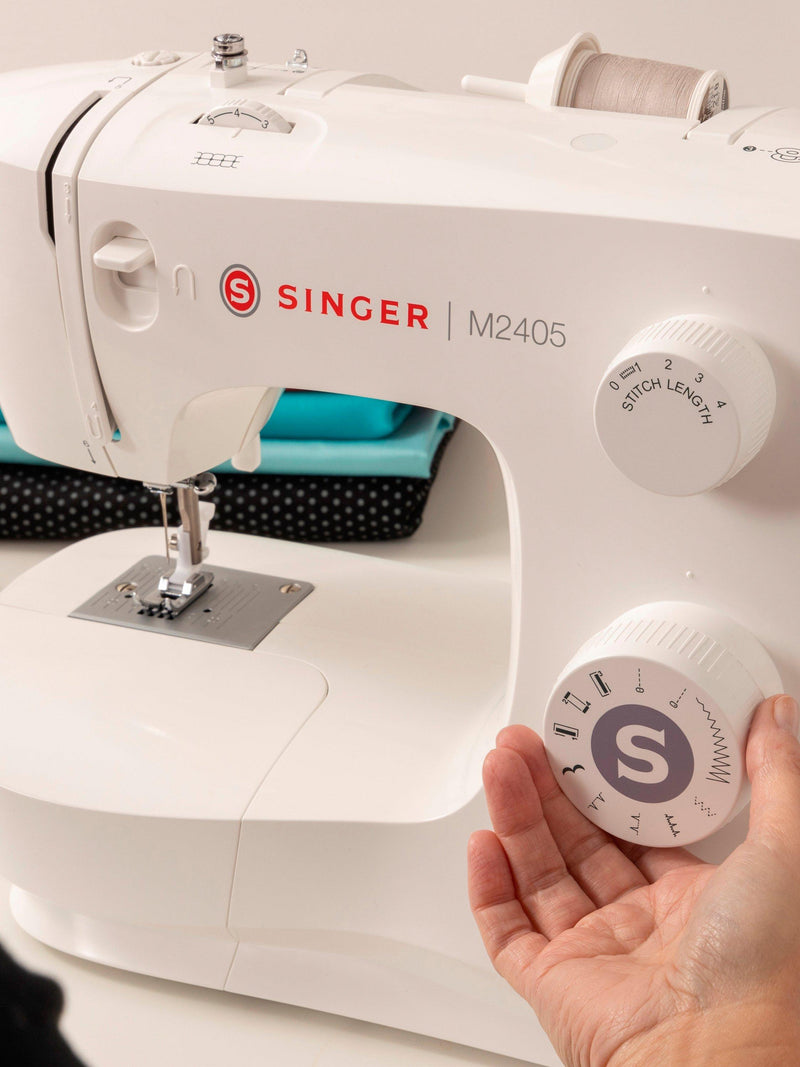 Singer M2405 white sewing machine - British product