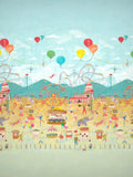Harlequin circus themed wallpaper panel, UK version