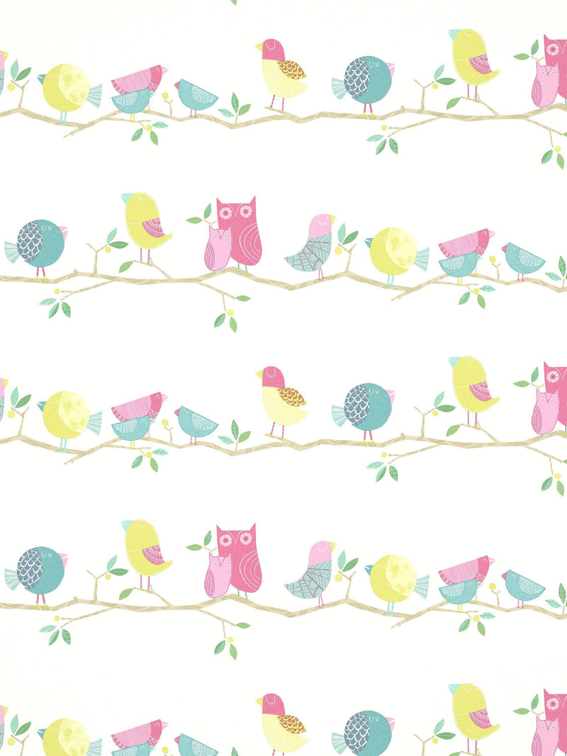 Harlequin woodland owl design wallpaper, UK version