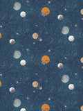 Harlequin space-themed wallpaper with planets and stars, UK version