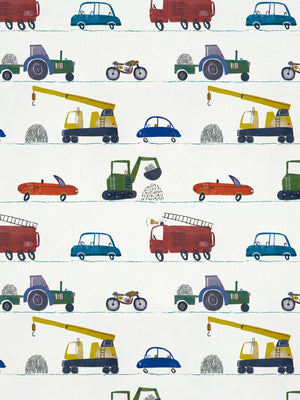 Motor-Inspired Vehicle Wallpaper for Children's Rooms