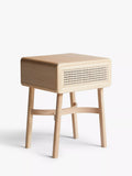 John Lewis rattan storage bedside table with natural finish, UK version