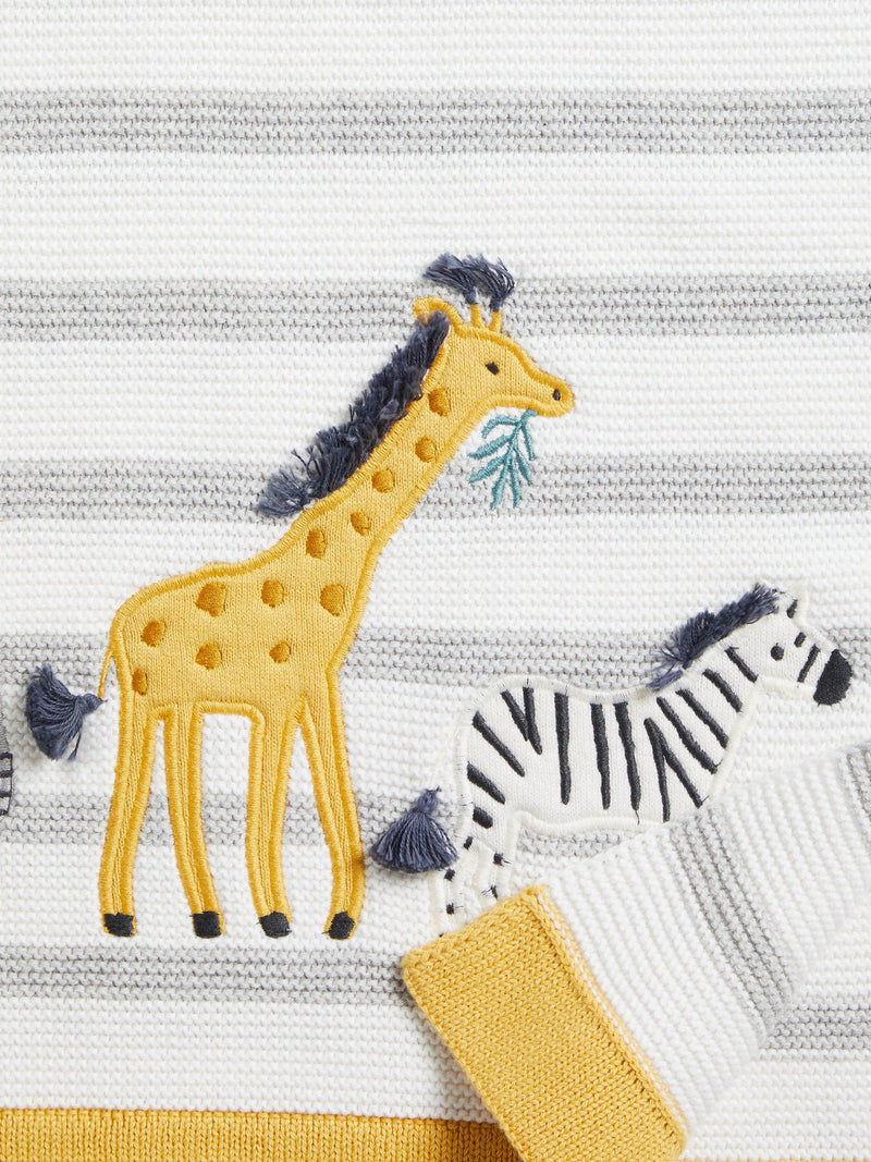 John Lewis Safari Friends cotton baby blanket, UK version