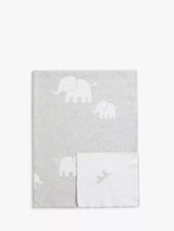 John Lewis John Lewis Safari Elephant Cotton Baby Blanket 100x75cm- Buy online at McGrocer