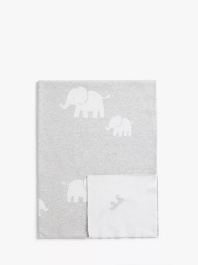John Lewis Safari Elefant Baumwoll Babydecke 100x75cm