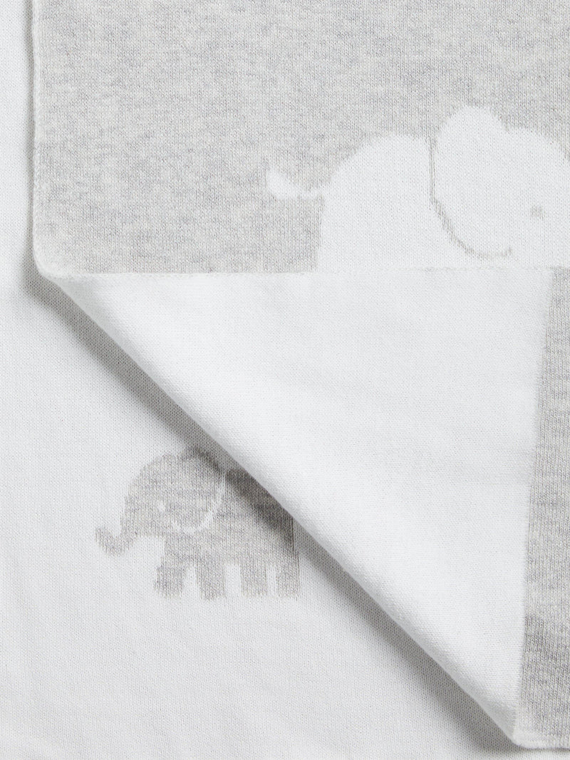 John Lewis Safari Elephant cotton baby blanket 100x75cm (British brand)