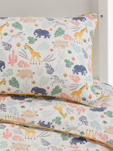 John Lewis John Lewis Kids' Safari Print Pure Cotton Duvet Cover and Pillowcase Set- Buy online at McGrocer