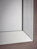 Gallery Direct Ferrara silver bevelled glass wall mirror 121x90.5cm, imported from the UK
