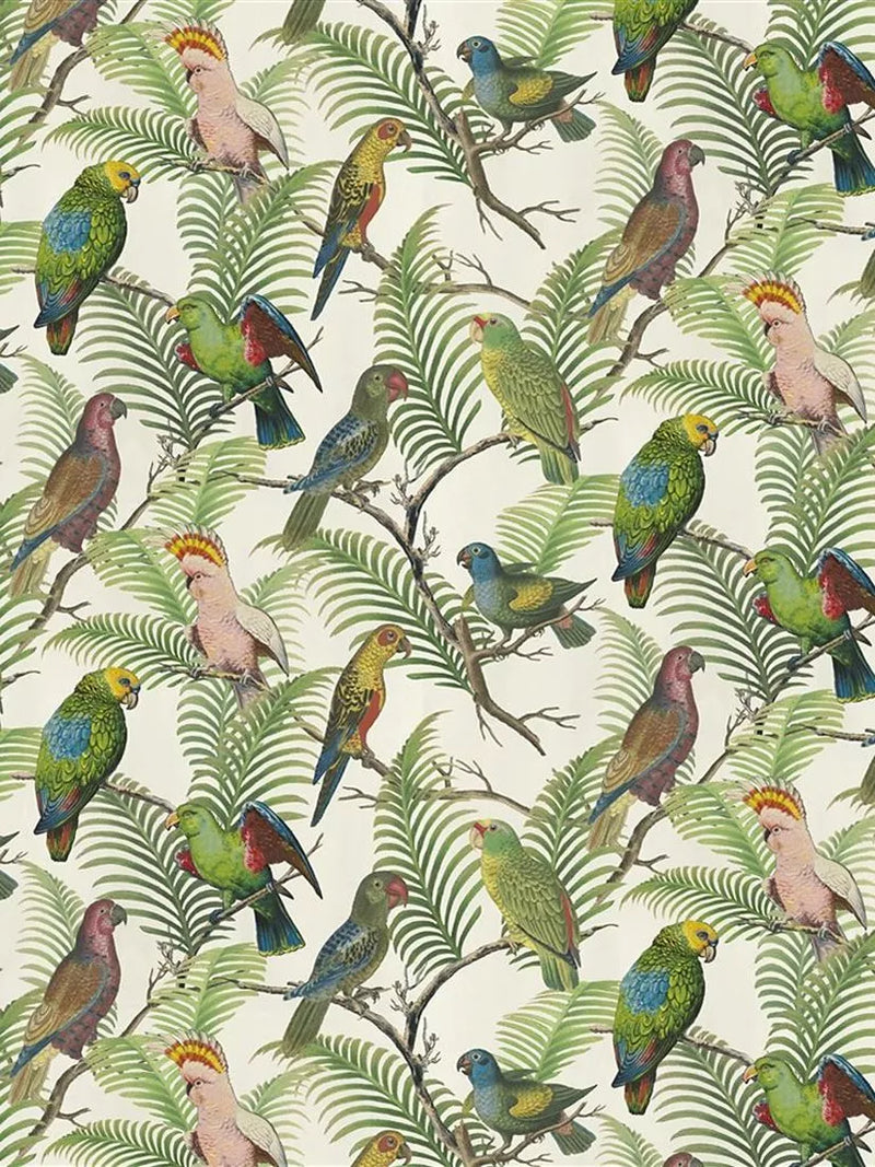 Designers Guild furnishing fabric parrot and palm cotton, imported from the UK
