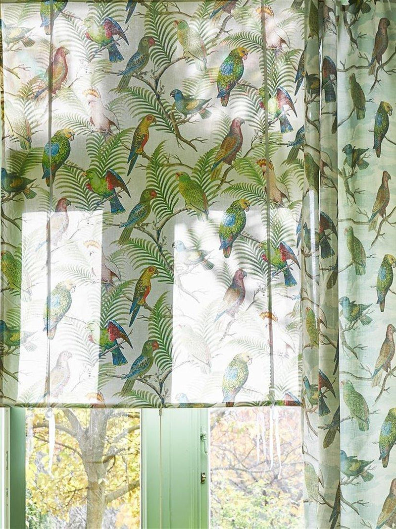 Designers Guild furnishing fabric parrot and palm cotton, imported from the UK