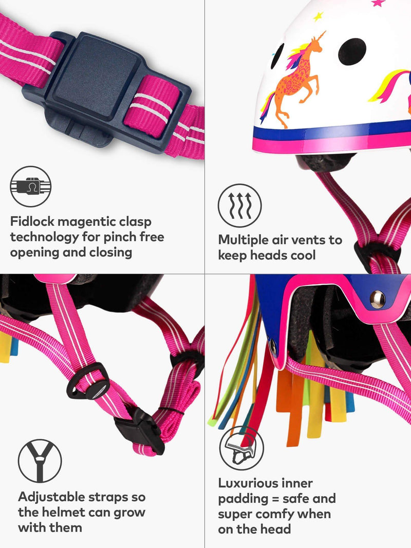 Micro Scooters unicorn kids safety helmet, imported from the UK