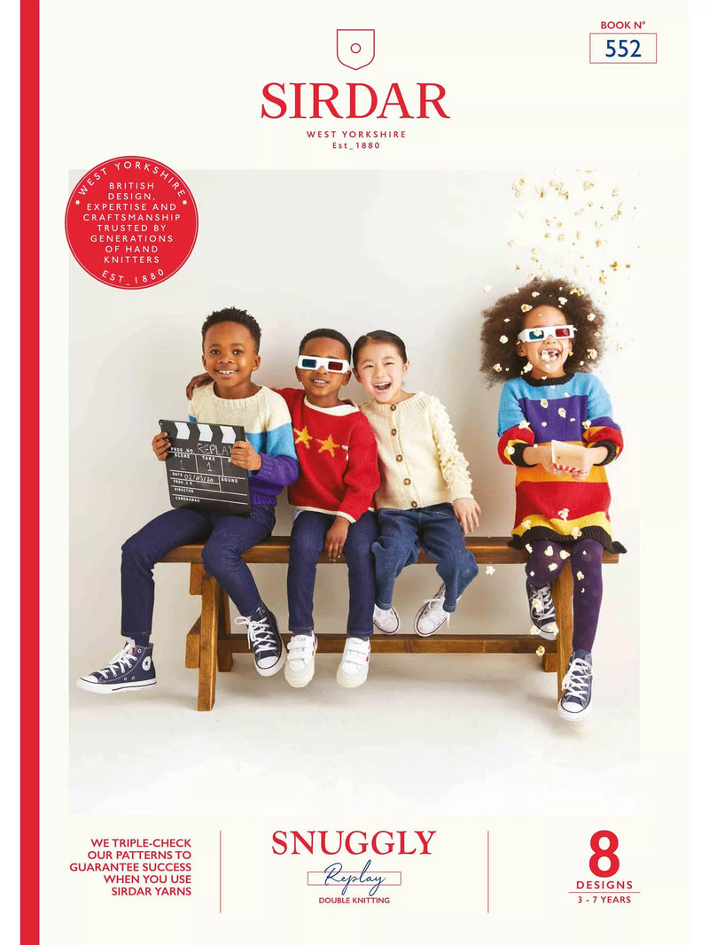 Sirdar Snuggly Replay children's knitting pattern book, imported from the UK