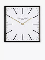 John Lewis Thomas Kent Garrick Square Analogue Wall Clock Black/White 40cm- Buy online at McGrocer