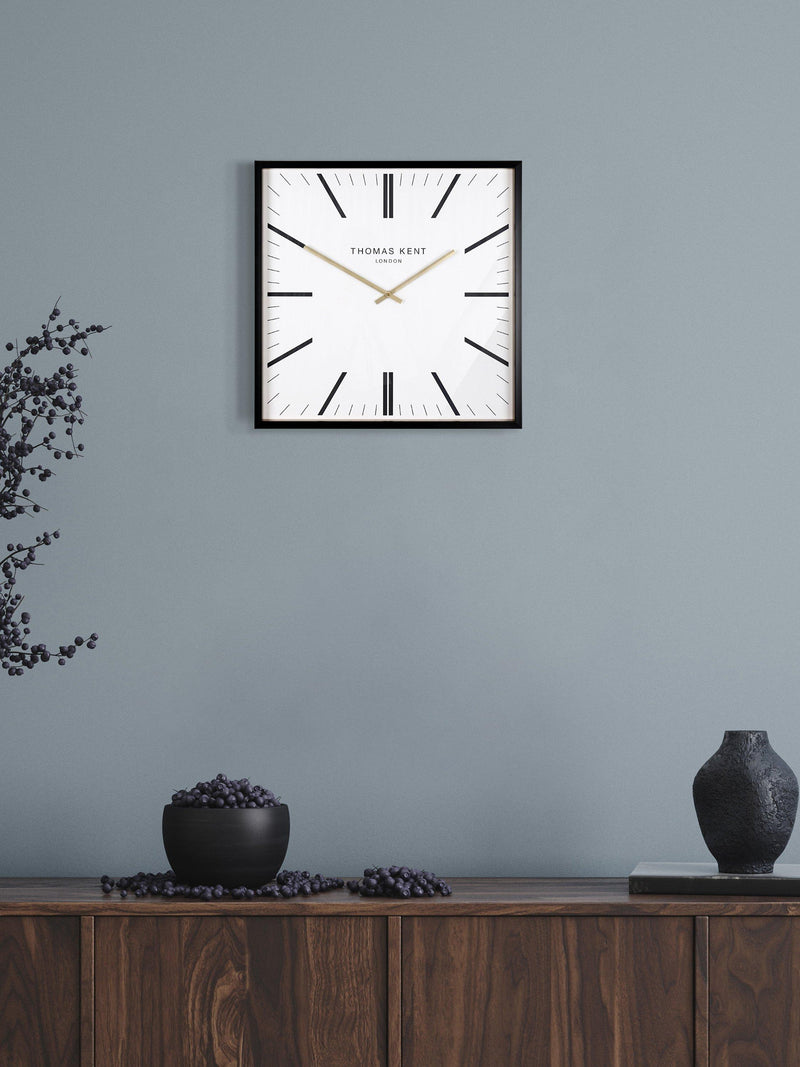 Thomas Kent Garrick square wall clock 40cm, imported from the UK