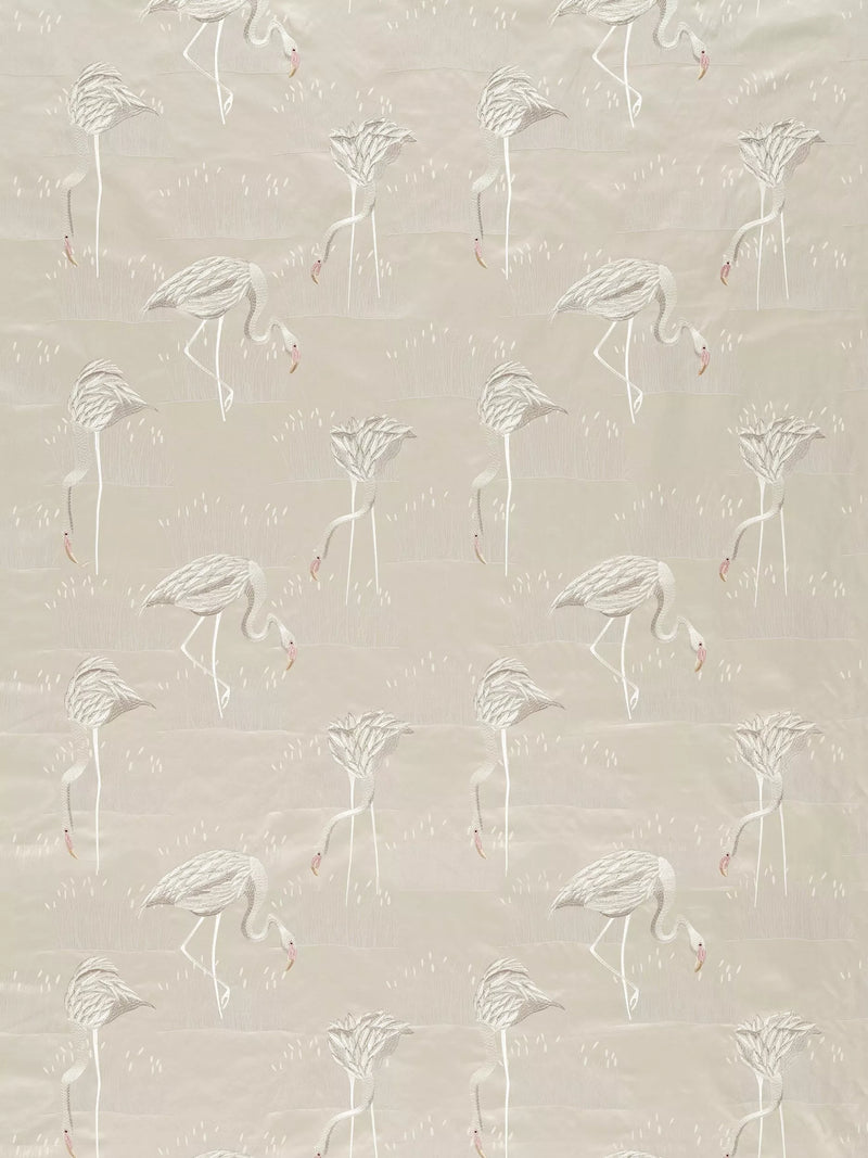 Harlequin Salinas flamingo embroidered furnishing fabric - British product