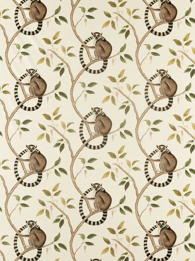 Sanderson Ringtailed Lemur furnishing fabric (British brand)