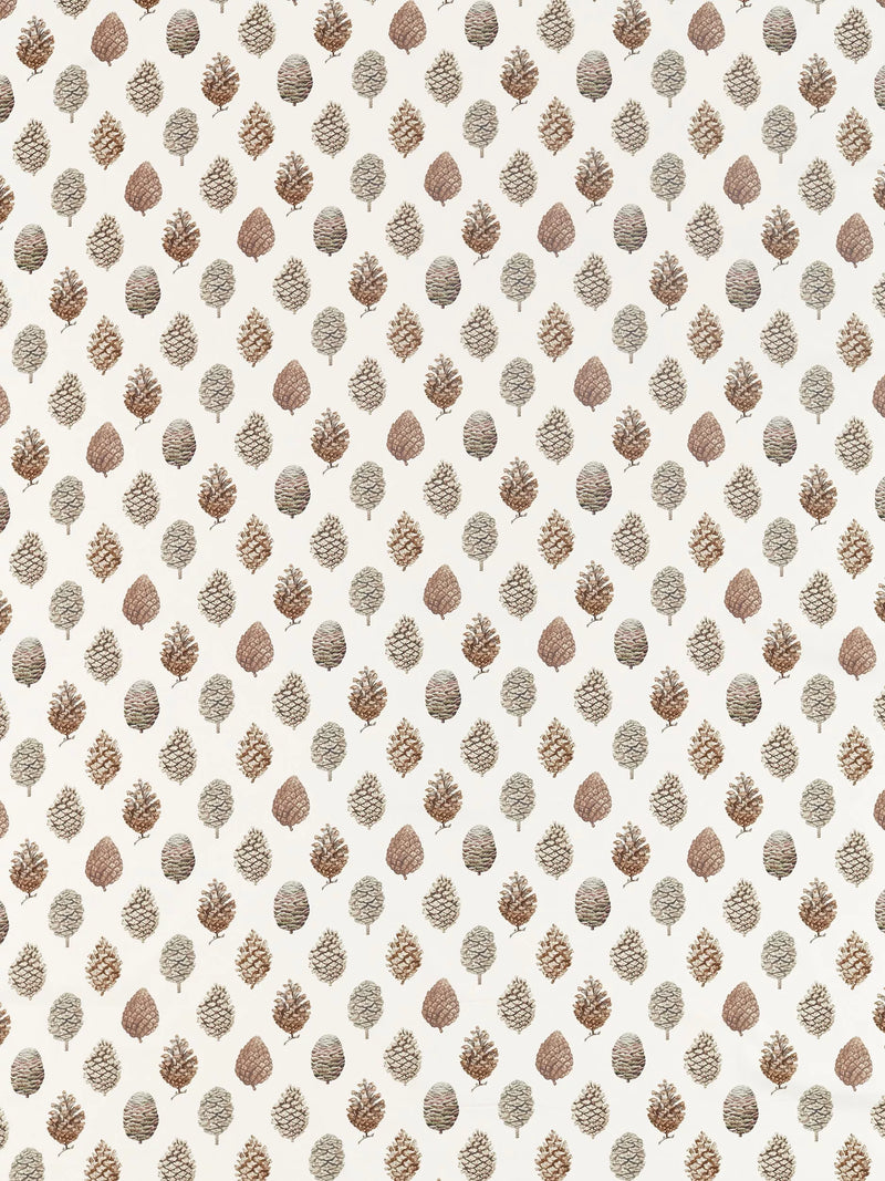 Sanderson pine cones cotton fabric 139cm, UK version