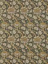 John Lewis Morris & Co. Wandle Furnishing Fabric Charcoal/Mustard- Buy online at McGrocer