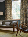 Morris & Co. furnishing fabric charcoal mustard 140cm width (British brand)