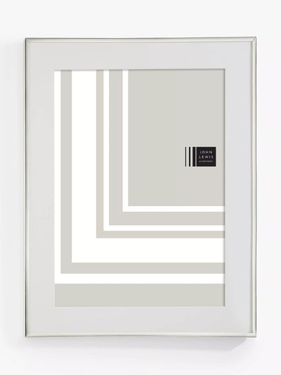 John Lewis Silver-Plated Poster Frame and Mount with Smooth Rolled Edge- Buy online at McGrocer