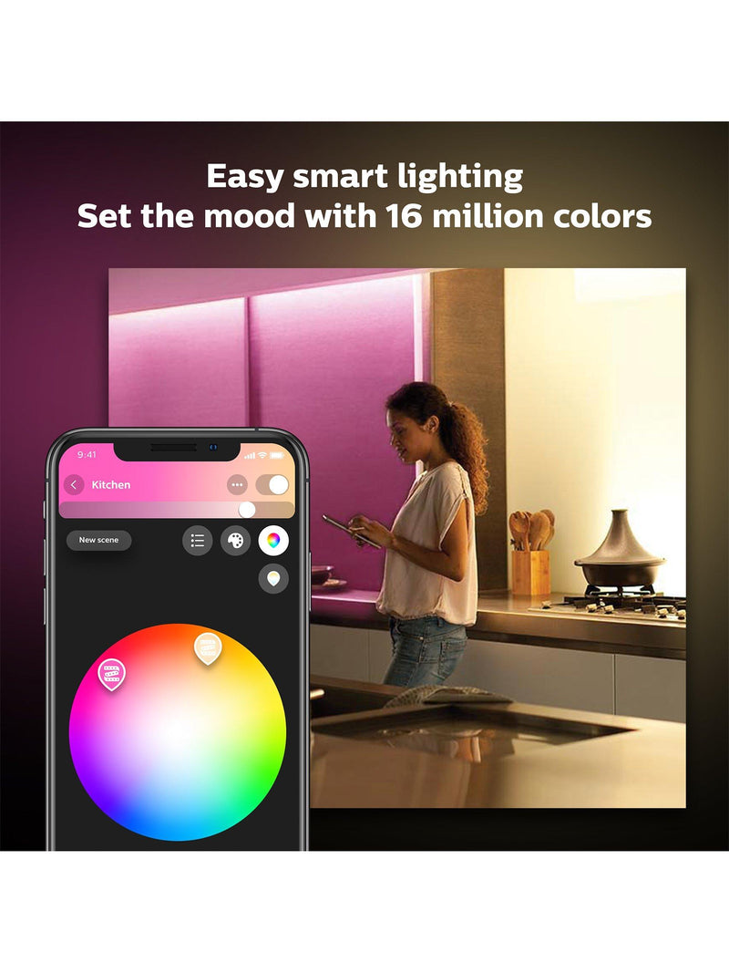 Philips Hue colour changing LED lightstrip 2m plus 1m extension (British brand)
