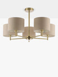 John Lewis Blakely ceiling light with linen shades, imported from the UK