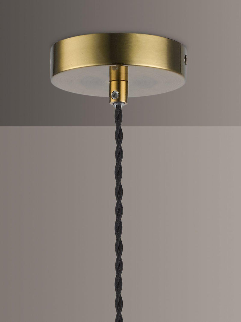 John Lewis ceiling light clear brass H14x14cm, imported from the UK