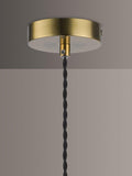 John Lewis ceiling light clear brass H14x14cm, imported from the UK