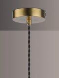 John Lewis ceiling light clear brass H14x14cm, imported from the UK