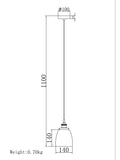 John Lewis ceiling light clear brass H14x14cm, imported from the UK
