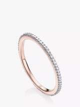 John Lewis Monica Vinader Skinny Diamond Eternity Ring Rose Gold- Buy online at McGrocer